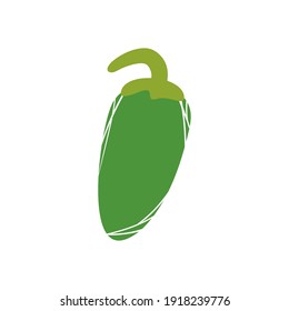 green chilli vegetable design, food organic and healthy theme Vector illustration