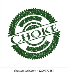 Green Choke rubber grunge texture seal