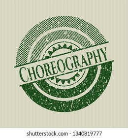 Green Choreography distressed rubber seal