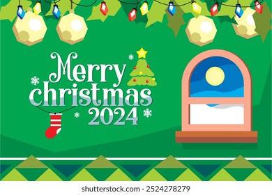 A "Green Christmas 2024 Vector Background" would feature a festive, eco-friendly design, incorporating a predominantly green color palette symbolizing nature and sustainability. 