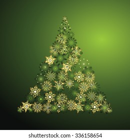 Green christmas background