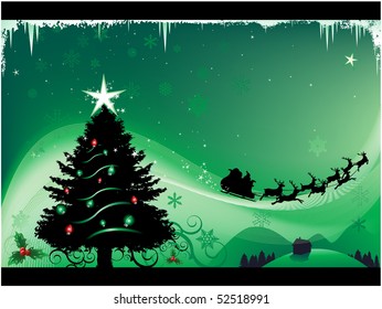 Green Christmas background