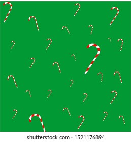green christmas background with candy 