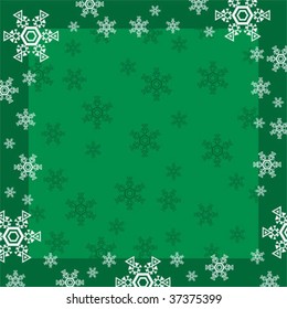 Green Christmas background, vector