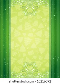 green  christmas background, vector illustration