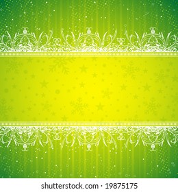 green christmas background, vector illustration