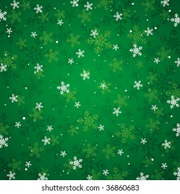 green christmas background, vector illustration