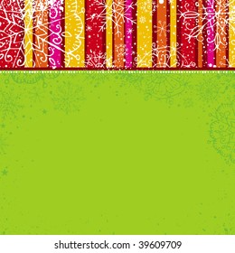 green christmas background, vector illustration
