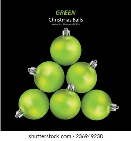 Green Christmas ball, Vector