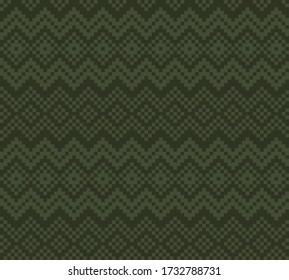 Green Christmas fair isle pattern background for fashion textiles, knitwear and graphics