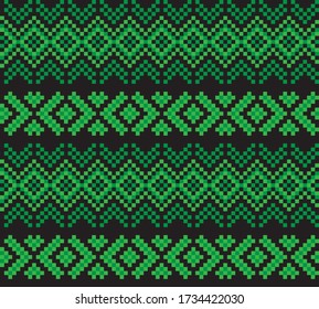 Fondo del patrón de la feria de Navidad verde para textiles de moda, prendas de vestir y gráficos
