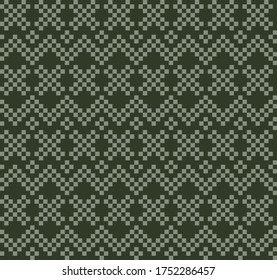 Green Christmas fair isle pattern background for fashion textiles, knitwear and graphics