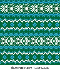 Grüne Weihnachtsmesse auf einfarbigem Hintergrund für Modetextilien, Strickwaren und Grafiken