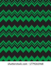 Green Christmas fair isle pattern background for fashion textiles, knitwear and graphics