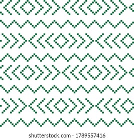 Green Christmas fair isle pattern background for fashion textiles, knitwear and graphics