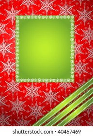 Green christmas frame