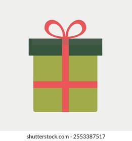 green christmas gift box icon