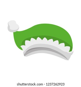 green christmas hat isolated icon