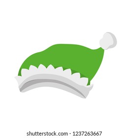 green christmas hat isolated icon