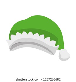 green christmas hat isolated icon