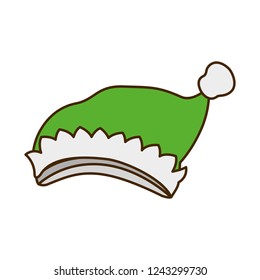 green christmas hat isolated icon