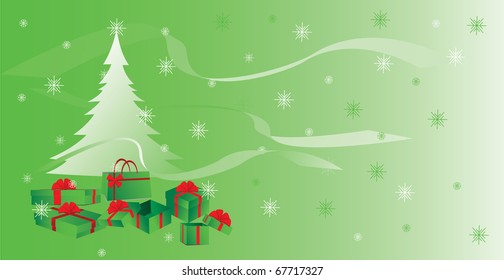 green christmas night
