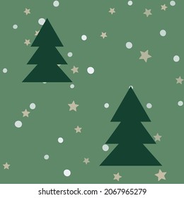 Patrón de Navidad verde para envolver papel, sitios web, tarjetas, antecedentes, decoración y más.