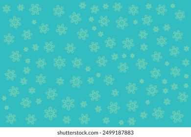 Green Christmas Snowflake seamless background texture, Halloween festival, celebration, gift, present box paper, 