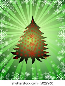 Green christmas tree