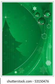 Green christmas tree background