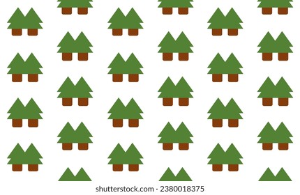 Green Christmas tree background, seamless repeat pattern design for fabric printing or wallpaper or x'mas paper wrap pattern
