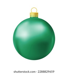 Green Christmas tree ball Simple illustration