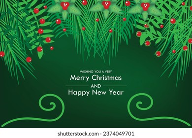 Grüne Weihnachtsbaumzweige Weihnachten Neujahr Wintergrenze mit realistischen Ästen Feiertag