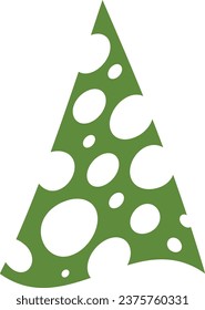 Green Christmas tree decoration and design.