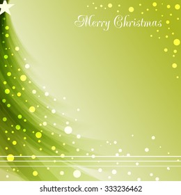 Green Christmas tree. EPS 10. Contains transparent objects.