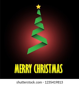 green christmas tree logo vector easy icon