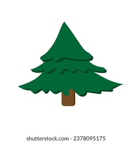 árbol de Navidad verde sobre fondo blanco