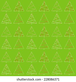 green christmas tree pattern