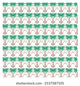 Green Christmas tree pattern with white background.