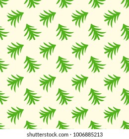 green Christmas tree seamless pattern for your design