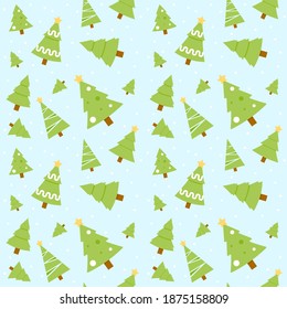 Patrón transparente de árbol de Navidad verde. Para ver el otro vector texturas navideñas, por favor revise la colección navideña.