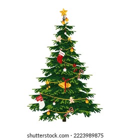 green christmas tree vector design