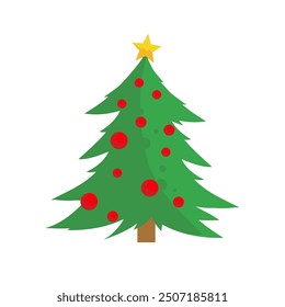 Grüner Weihnachtsbaum - Vektorgrafik