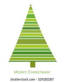Green Christmas tree. Vector illustration