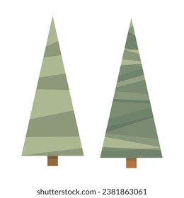 Árboles verdes de Navidad llenos sin decoraciones