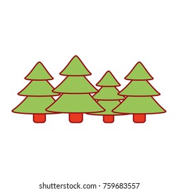 green christmas trees pine decoration traditional holiday