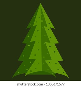árbol de Navidad verde.ilustración vectorial.para tarjetas de felicitación, banners, diseño de impresión de camisetas, afiche de pared.