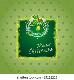 Green Christmas vector card