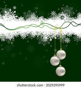 Green Christmas Vector Seamless Pattern. Great for Wrapping Paper, Fabric, Scrapbook Paper or Christmas Card. 