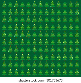 Green Christmas wrapping on small images with a Christmas theme